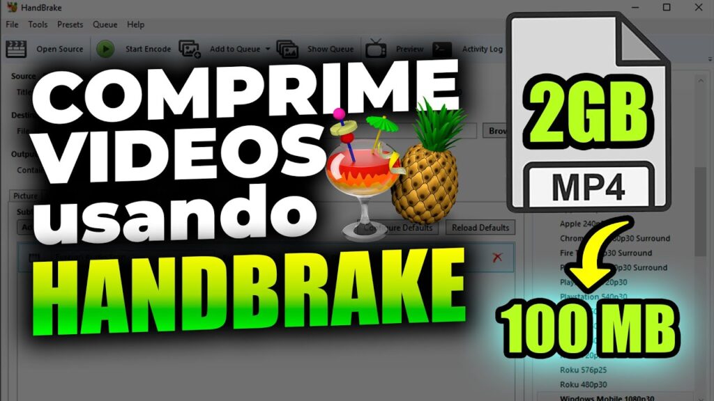 Como comprimir videos no windows 10 com o handbrake 1