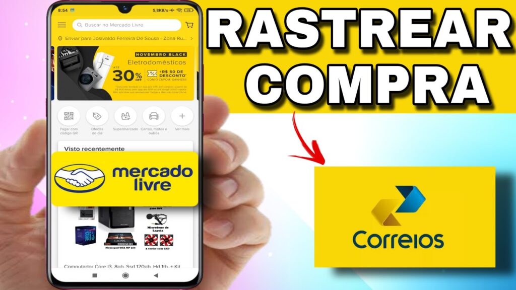 Como rastrear produto comprado no mercado livre 1