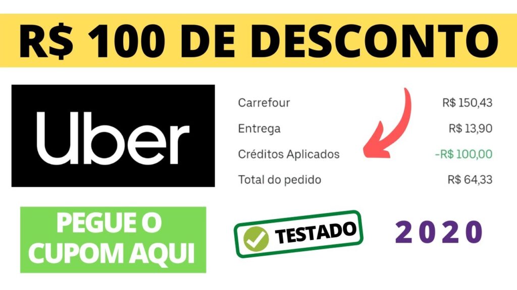 Como compartilhar codigo promocional do uber eats e ganhar desconto 1