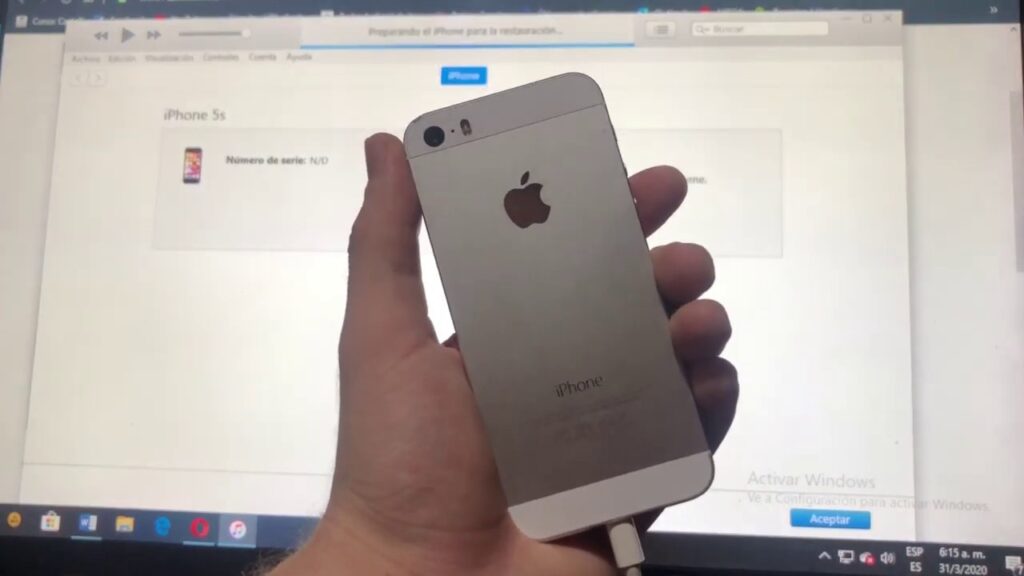 Como restaurar iphone 5s 1