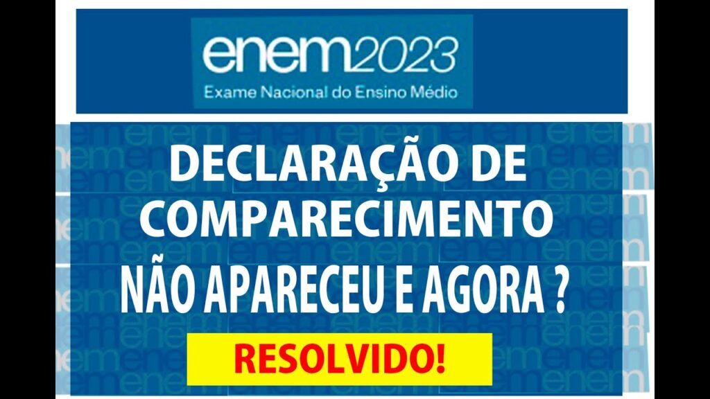 Como baixar e imprimir a declaracao de comparecimento no enem 2018 1