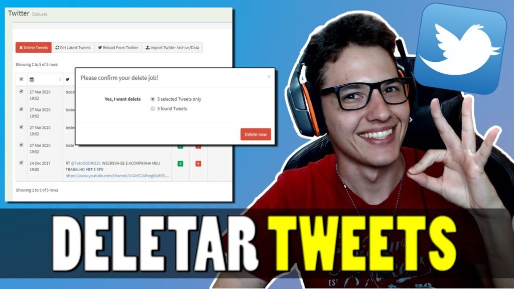 Como apagar tuites com o tweeteraser 1