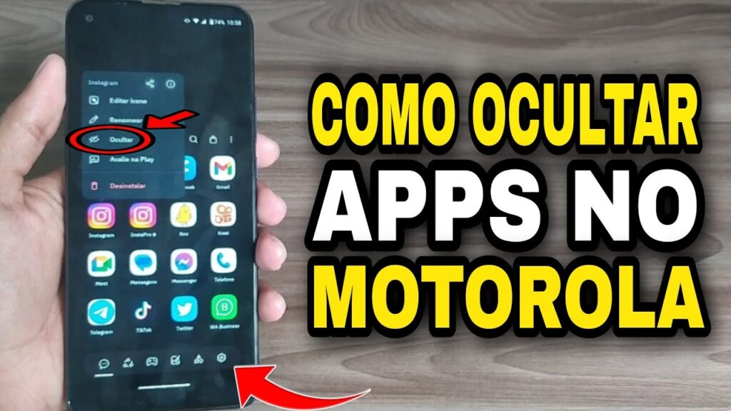 Como ocultar um aplicativo na linha moto g 1