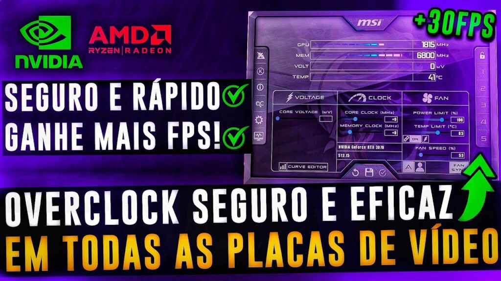 Como fazer overclock na placa de video com o programa msi afterburner 1
