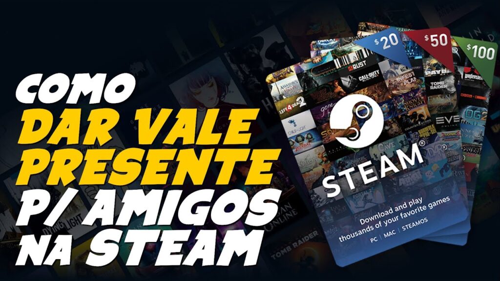 Como presentear um amigo com um vale presente digital do steam 1