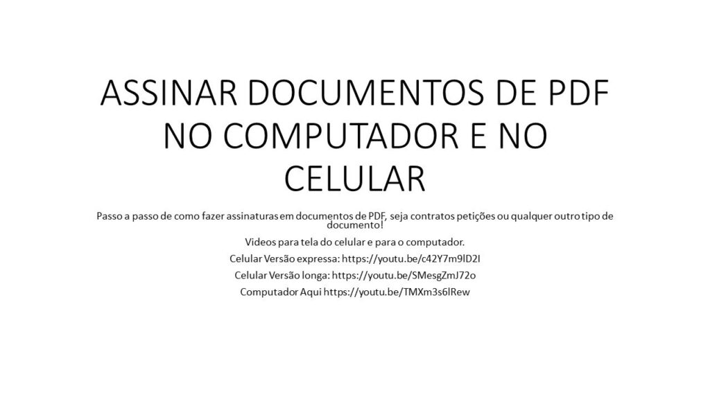 Como assinar documentos em pdf pelo computador veja dicas 1