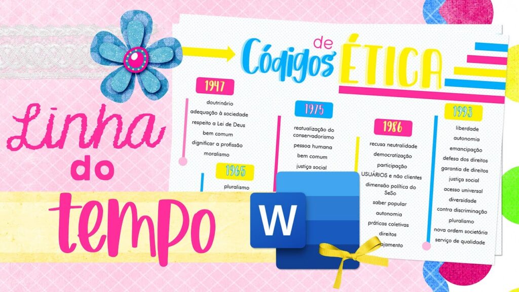 Como fazer uma linha do tempo no word 1