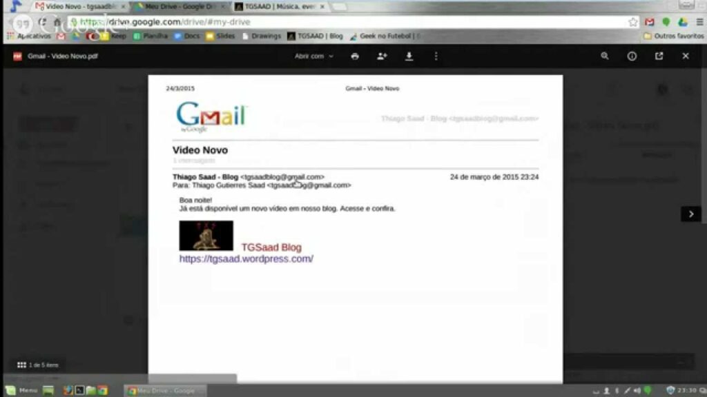 Como enviar um e mail antigo Como anexo no gmail 1