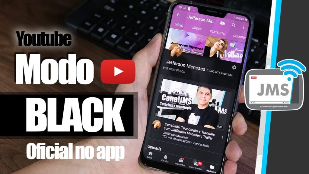 Como ativar o tema escuro do youtube no android 1