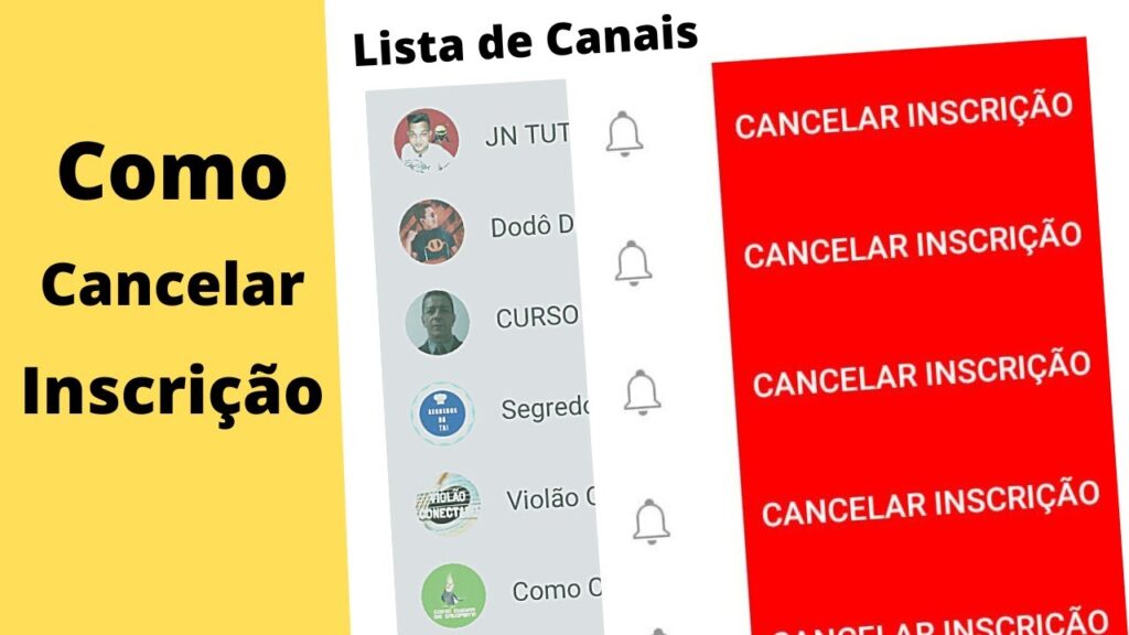 Como cancelar inscricao no youtube 1
