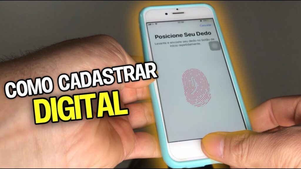 Como cadastrar impressao digital no iphone 7 1