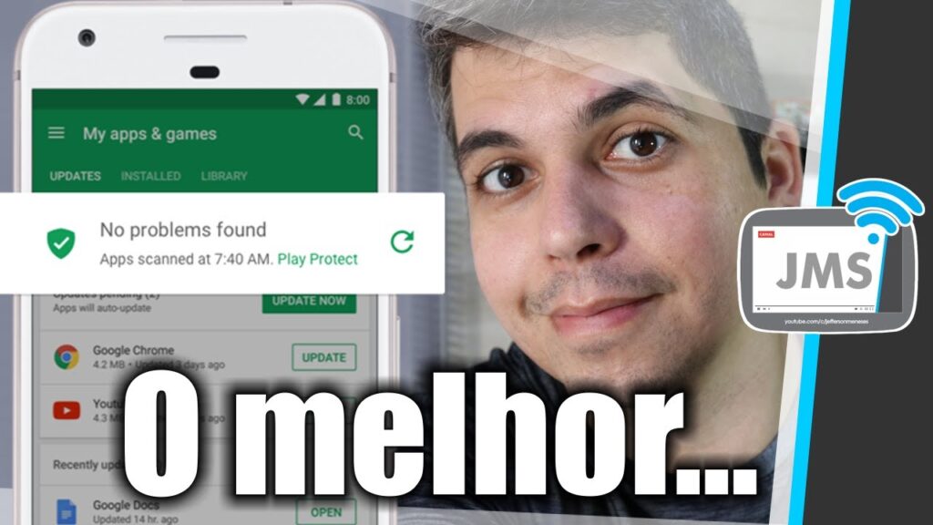 Como usar o antivirus do google play protect nos apps de android 1