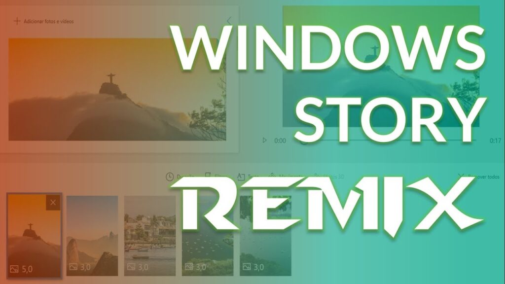 Como importar imagens e organizar a biblioteca do windows story remix 1
