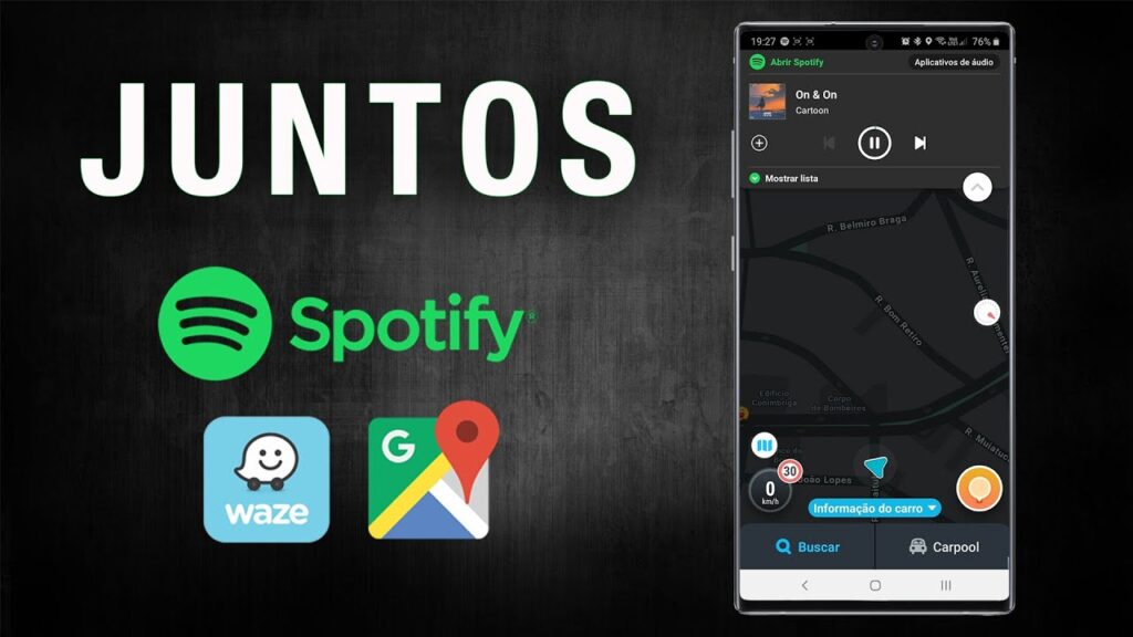 Como integrar o spotify com o waze no iphone para ouvir musicas no carro 1