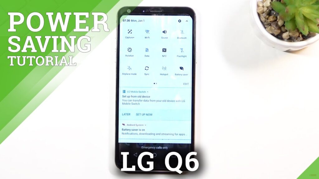 Como ativar o modo economia de energia no lg q6 e lg q6 plus 1