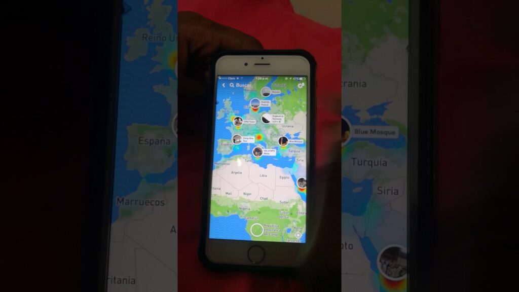 Como usar o snap map do snapchat 1