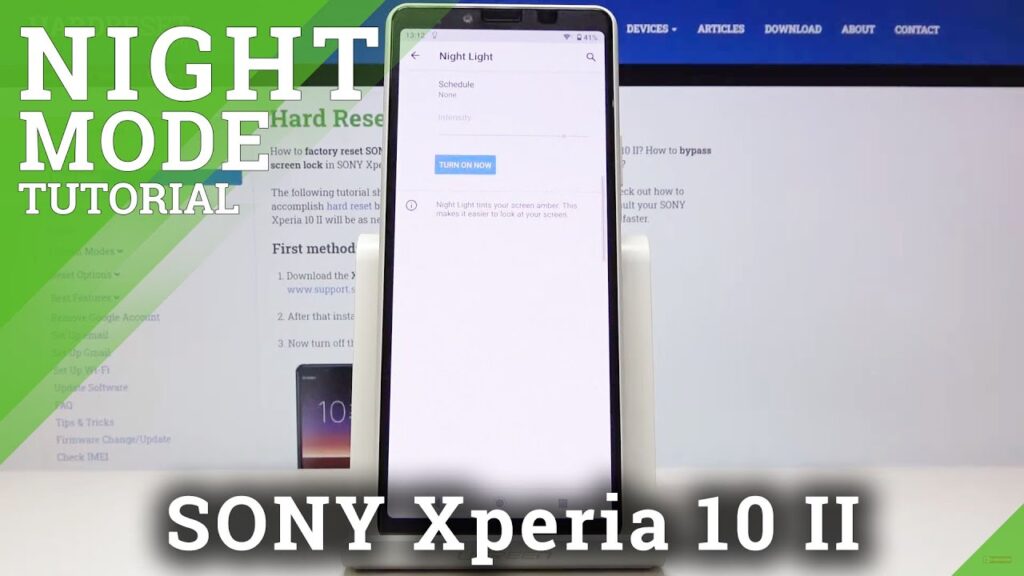 Como ativar o modo noturno no sony xperia xz2 1
