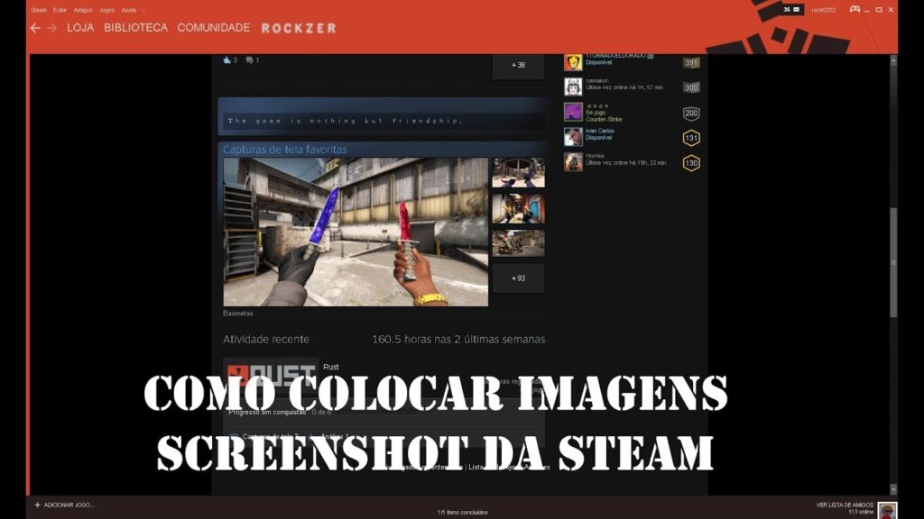 Como adicionar screenshots na galeria do steam 1