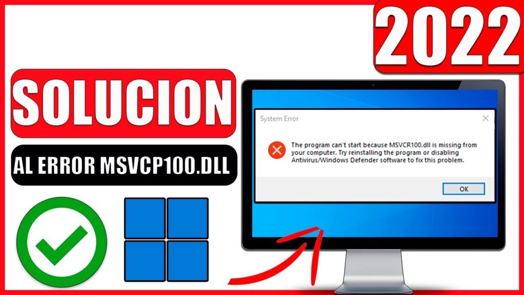 Como resolver o erro msvcp100dll 1