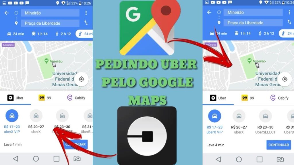 Como pedir uma corrida no cabify pelo google maps 1