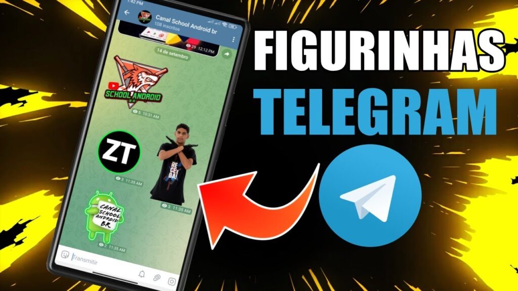 Como adicionar stickers em fotos no telegram e enviar para contatos 1