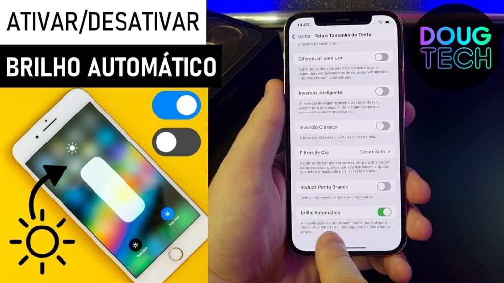Como usar o brilho automatico da tela do iphone no ios 11 1