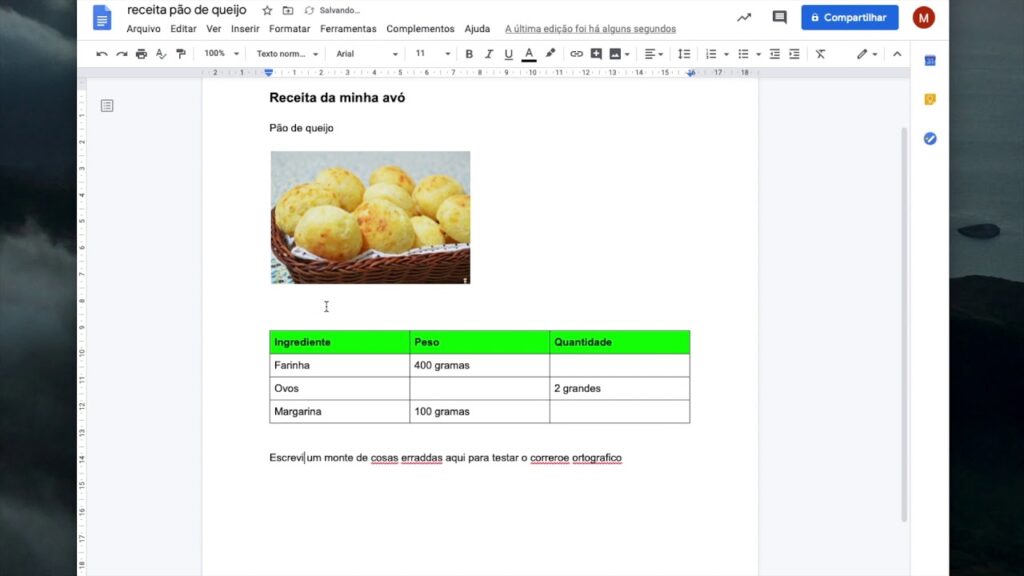 Como usar e configurar o corretor ortografico do google docs 1