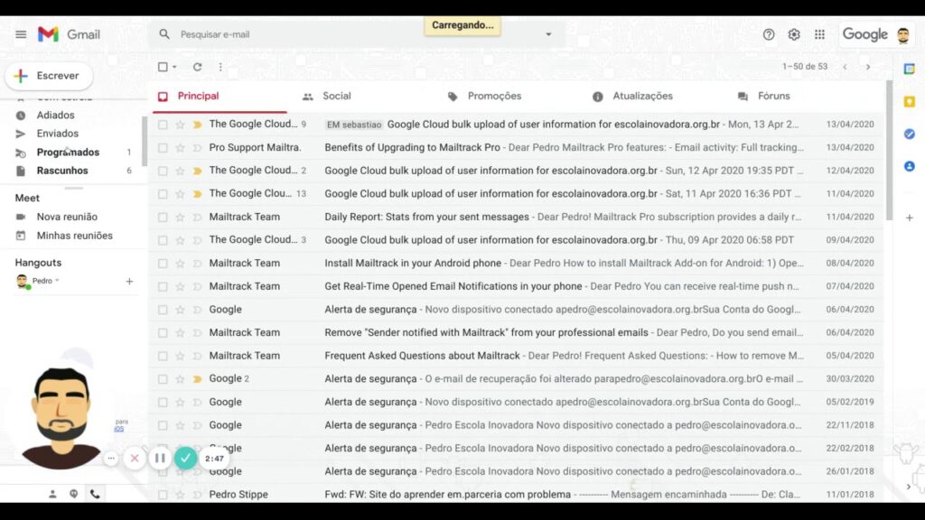 Como adiar e mails no gmail para android 1