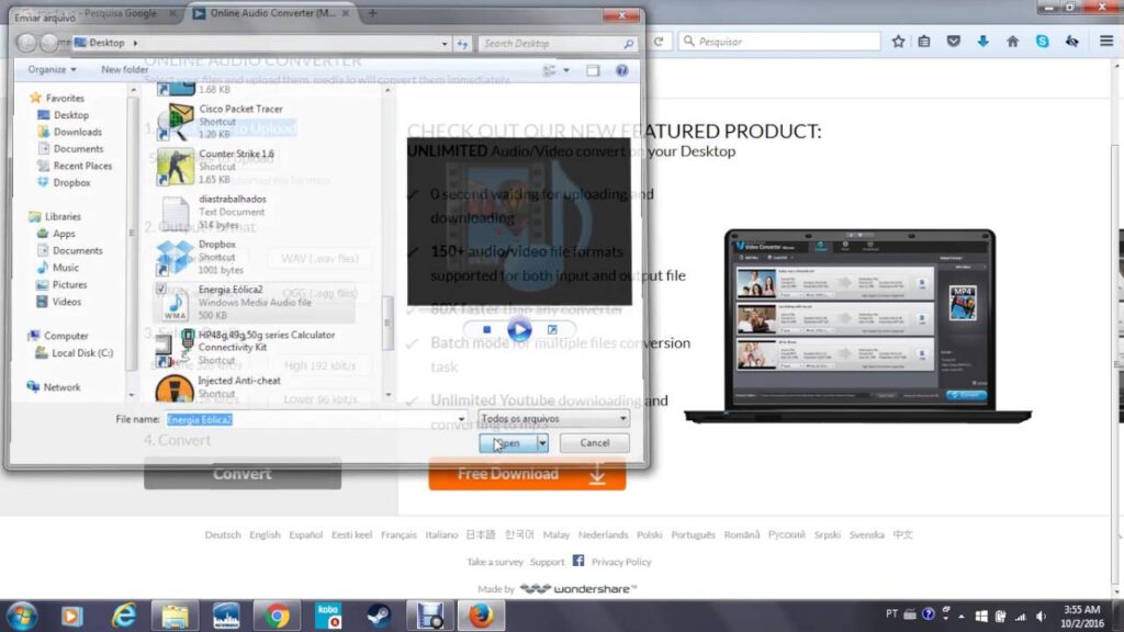 Como converter arquivo flac em mp3 online sem instalar programas 1