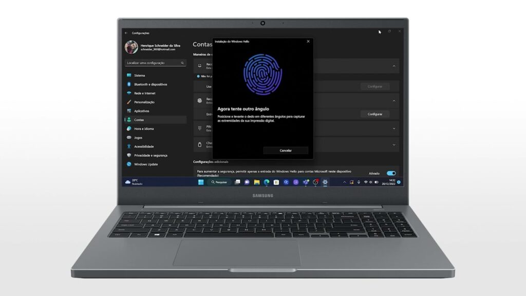 Como usar um samsung galaxy para desbloquear o pc com a digital 1