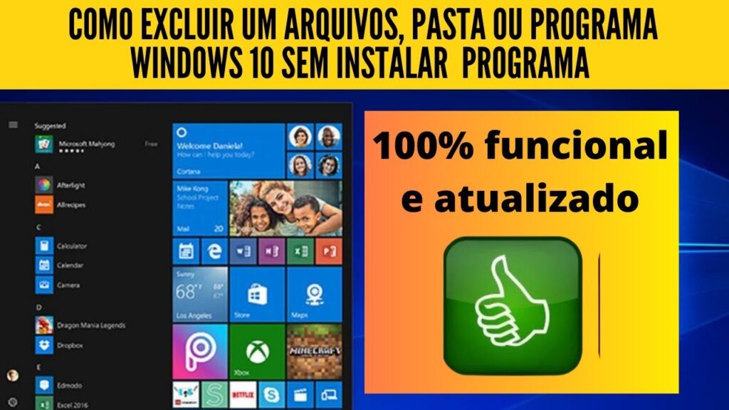 Como apagar arquivos bloqueados no windows 10 sem instalar nada 1