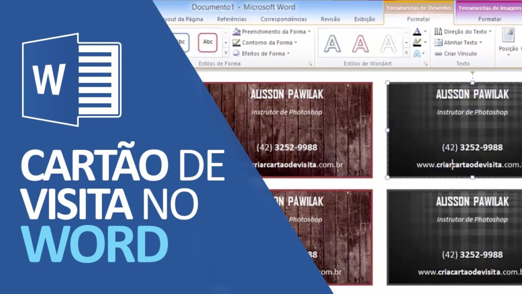 Como fazer um cartao de visita no word 1