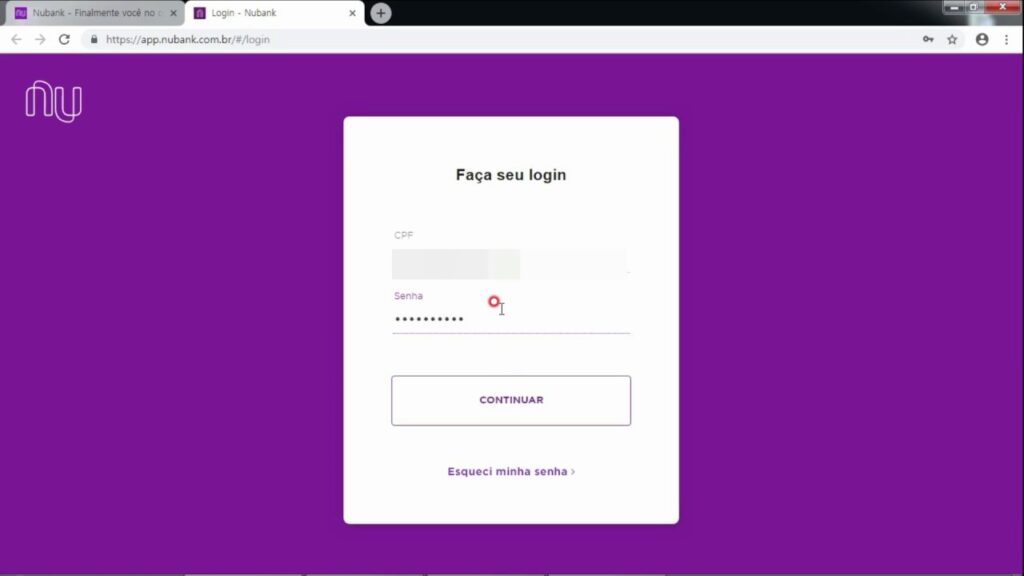 Como consultar a fatura do nubank pelo pc 1
