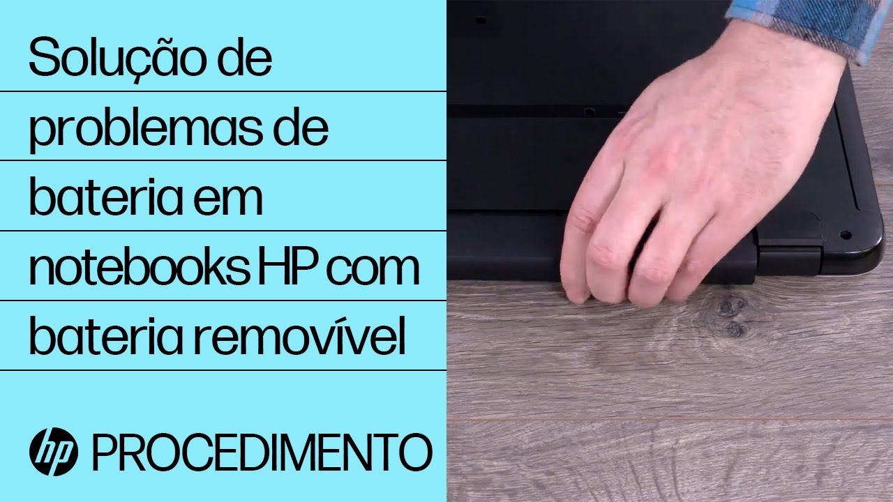 Como remover e inserir a bateria no notebook da hp 5