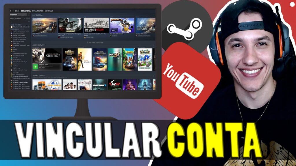 Como conectar sua conta do steam ao youtube 1