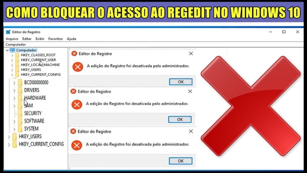 Como desativar o acesso ao registro do windows 1