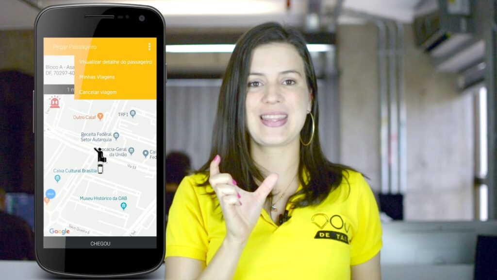 Como enviar uma mensagem de voz para o motorista de taxi da 99 1
