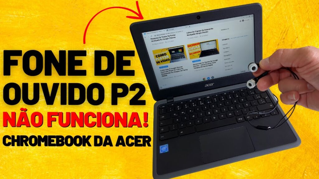 Como configurar fone de ouvido e mudar saida de audio do chromebook 1