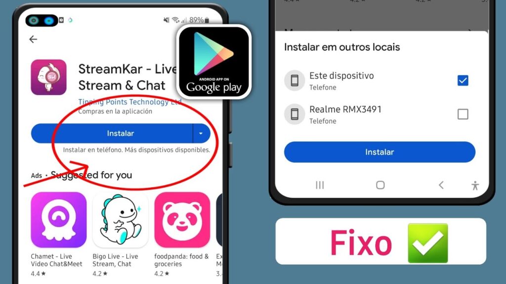Como retirar outros telefones da lista de instalacao da google play 1