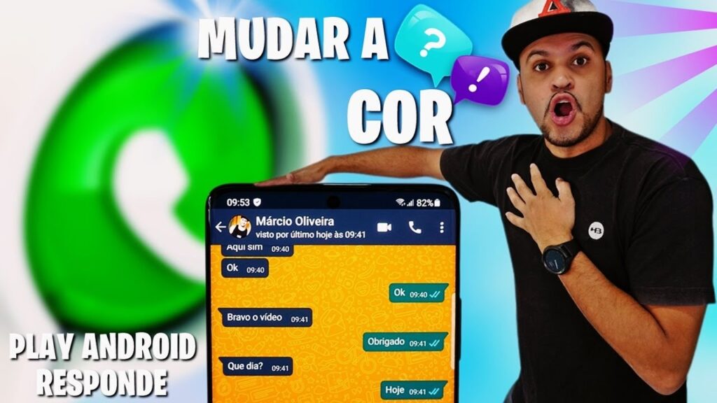 Como alterar cor de fundo do bate papo do whatsapp 1