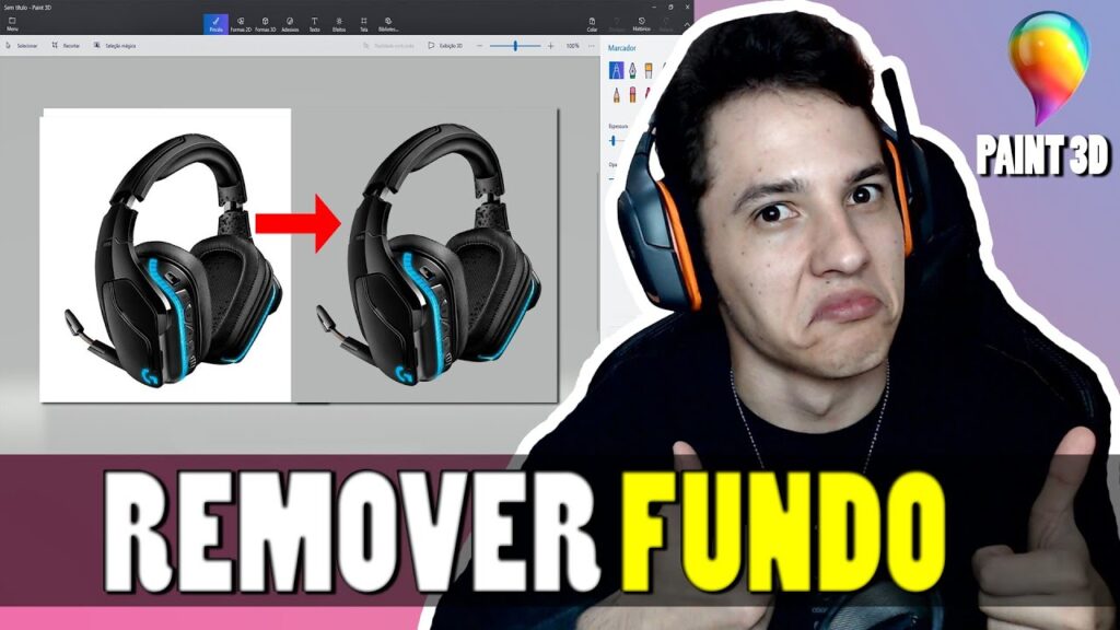 Como recortar e mudar o fundo de uma foto no paint 3d 1