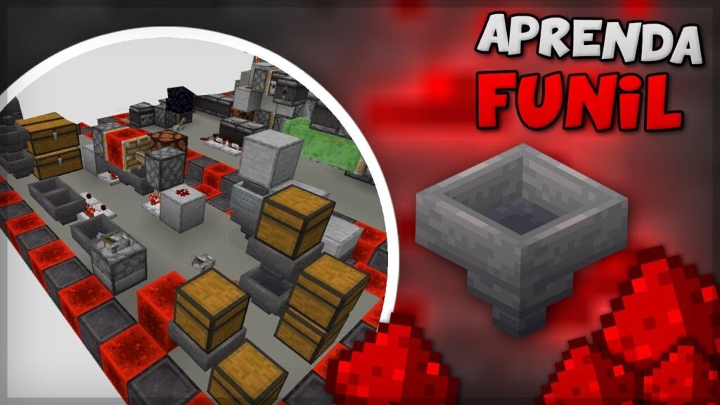 Como usar o funil hopper em minecraft 1