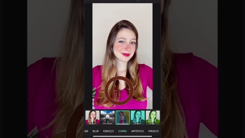 Como usar o pincel do snapchat para mudar a cor de cabelo roupas e objetos 1