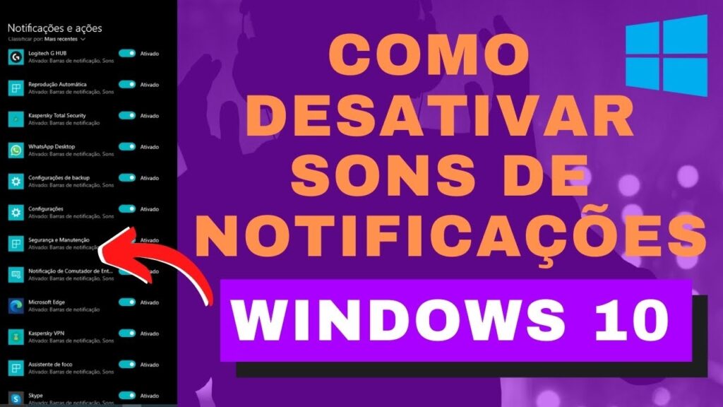 Como desativar sons de notificacao no windows 10 1