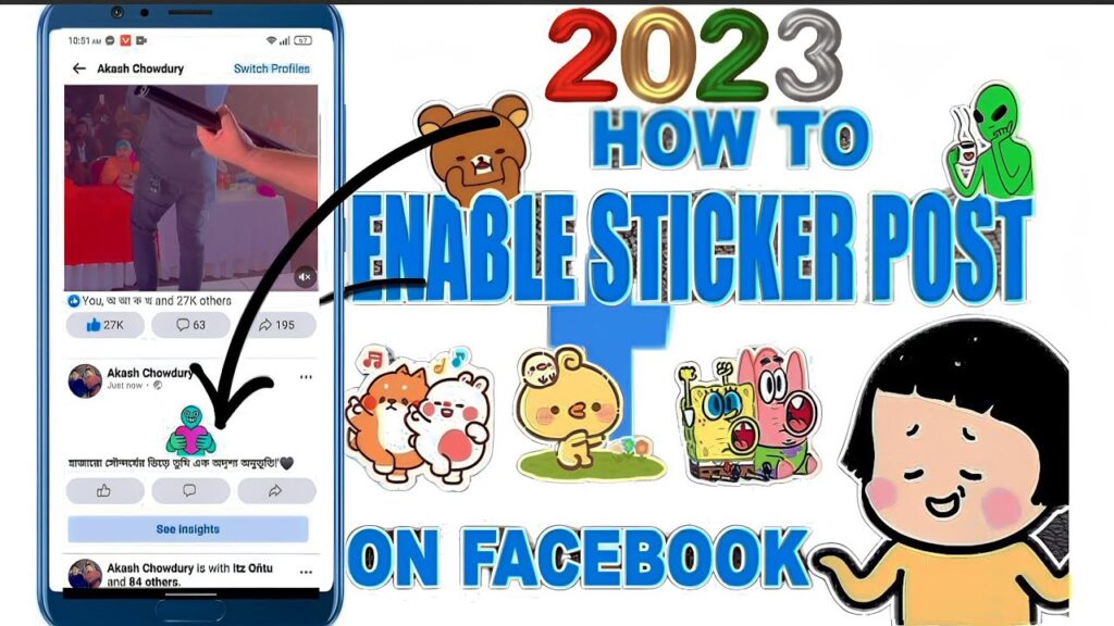 Como criar posts com stickers no facebook 1