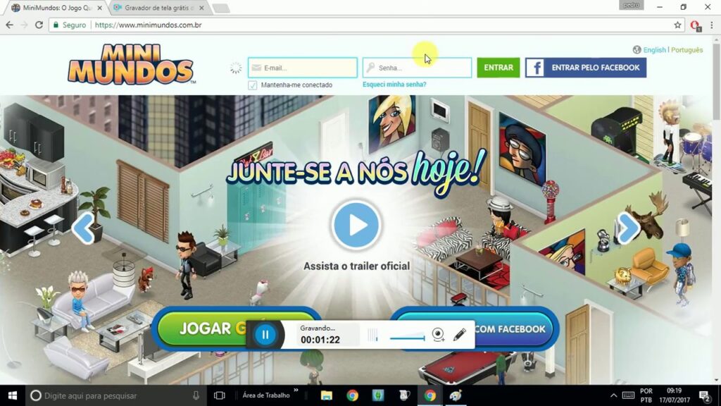 Como excluir uma conta e perfil no minimundos 1