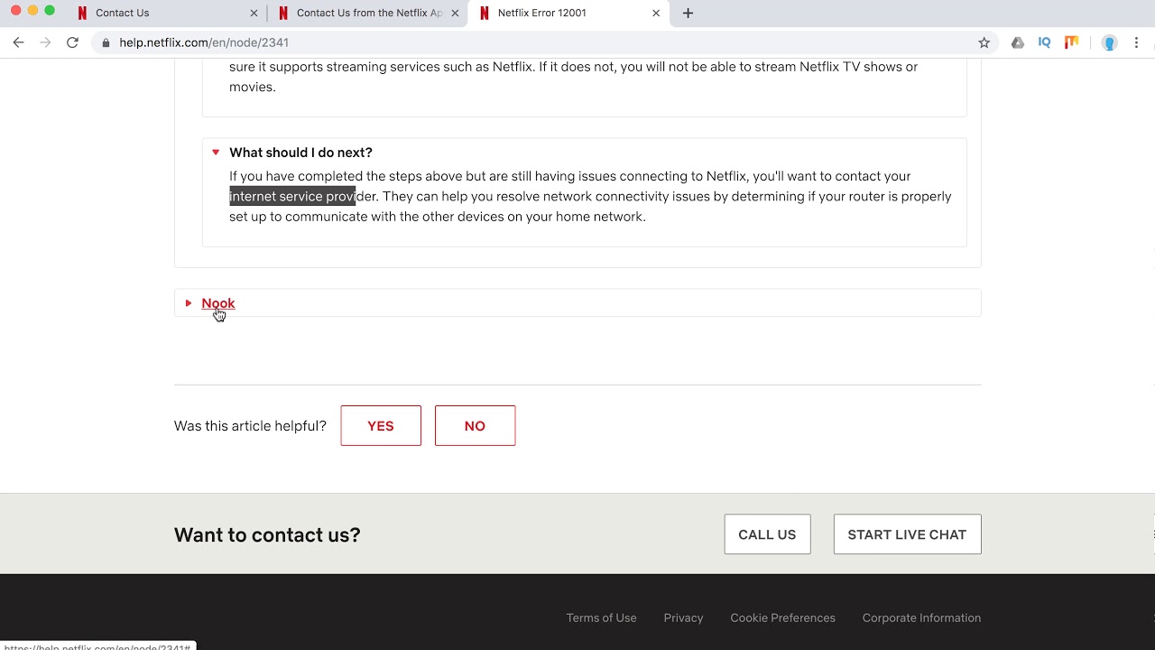 Como resolver o erro 12001 no netflix 8