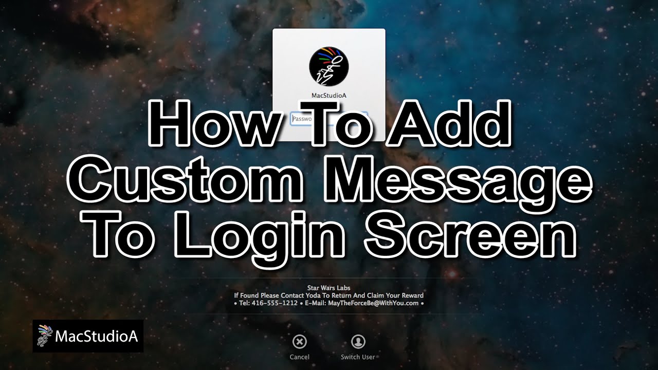 Como adicionar uma mensagem na tela de bloqueio do mac os x 1