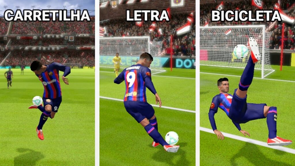 Como fazer os melhores dribles e chutes no jogo dream league soccer 1