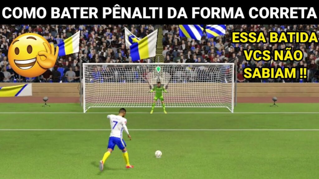 Como cobrar faltas e penaltis no game dream league soccer 1